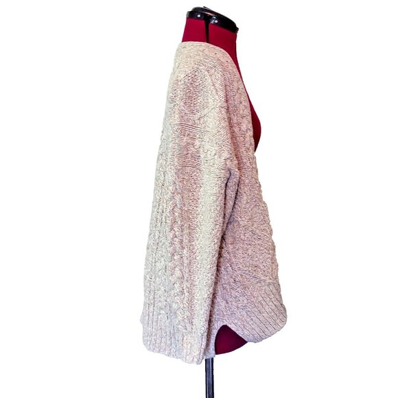 Madewell Cardigan Tan Womens Size Medium Open Front Cotton Alpaca Polyester - Picture 5 of 8